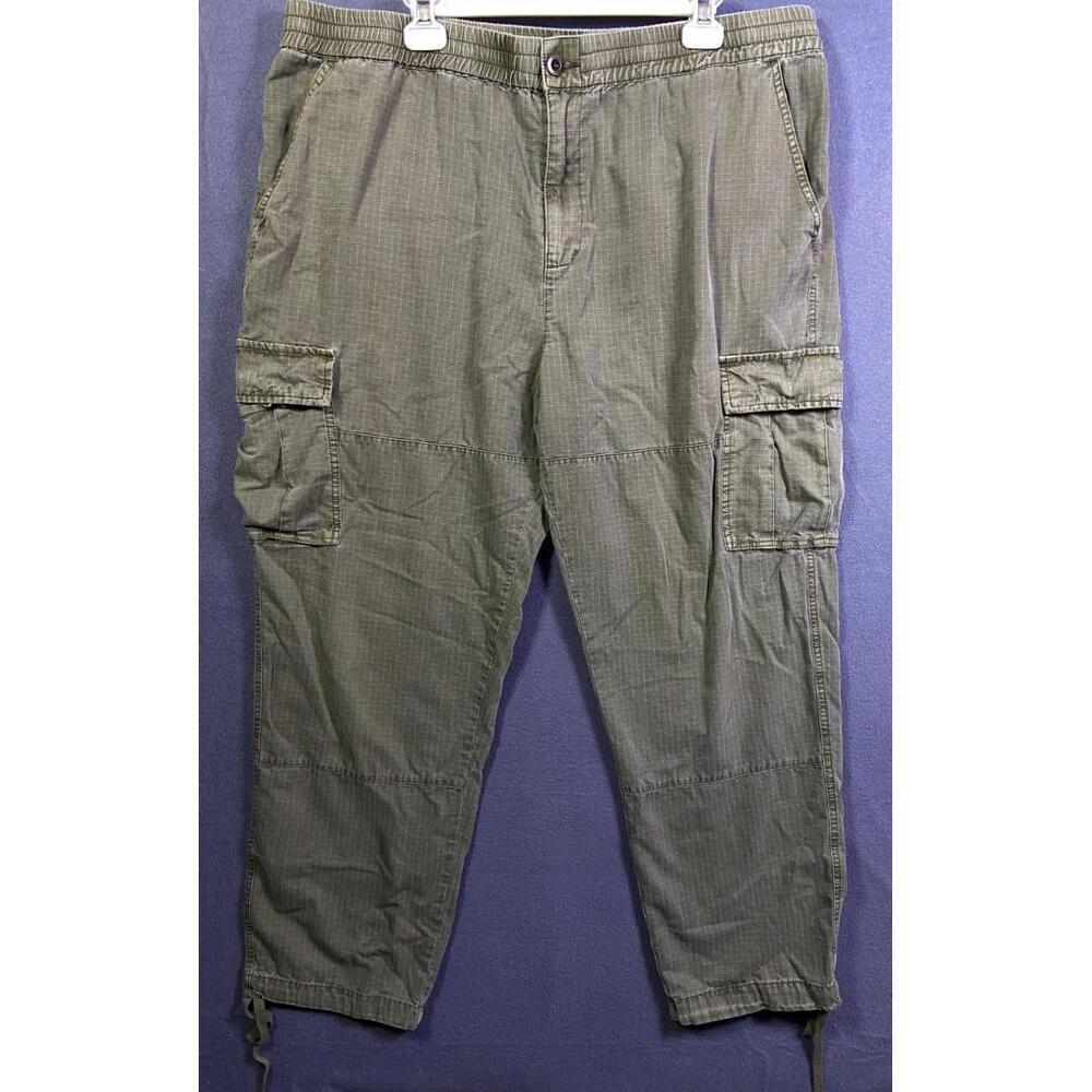 Lucky Brand Men's Green Rip-Stop Cargo Pants Utility Army Militaria Y2K 40x30 29